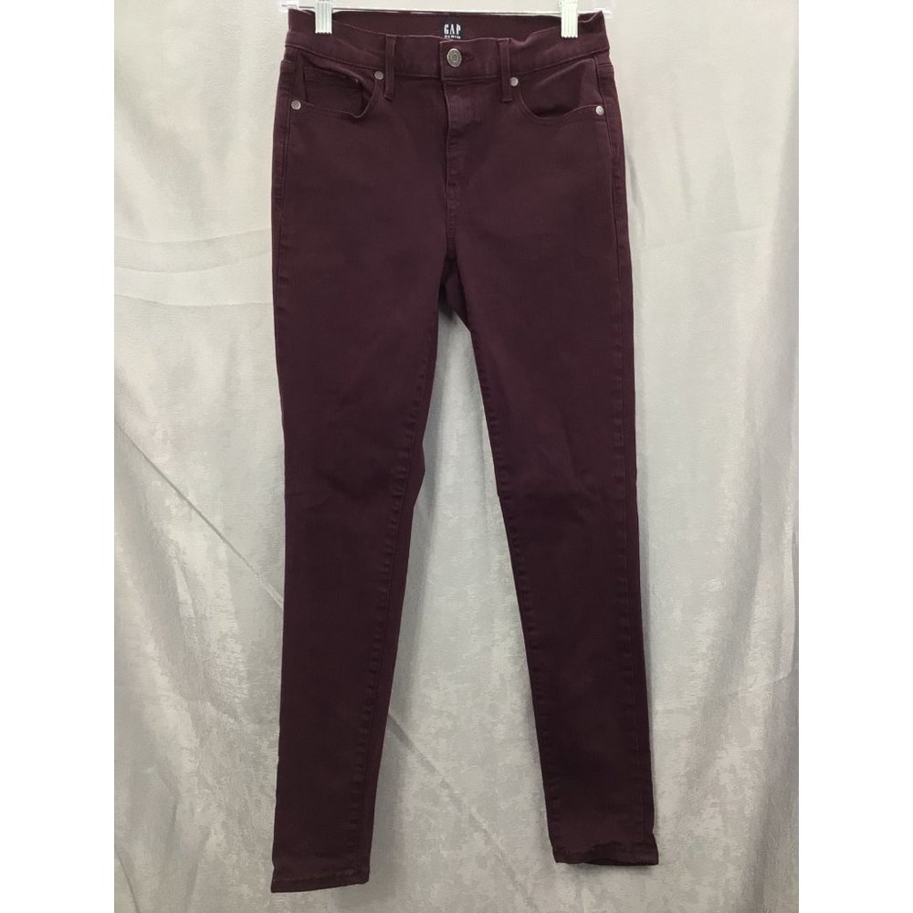 GAP DENIM JUNIORS TRUE SKINNY JEANS SIZE 26 REGULAR STANDARD PURPLE